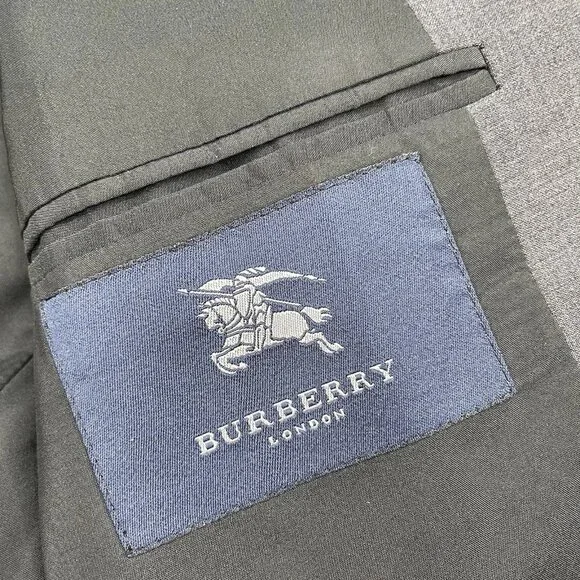 Burberry London Blazer Sport Coat Jacket Wool 2 Button Gray Color Mygrove 42 US